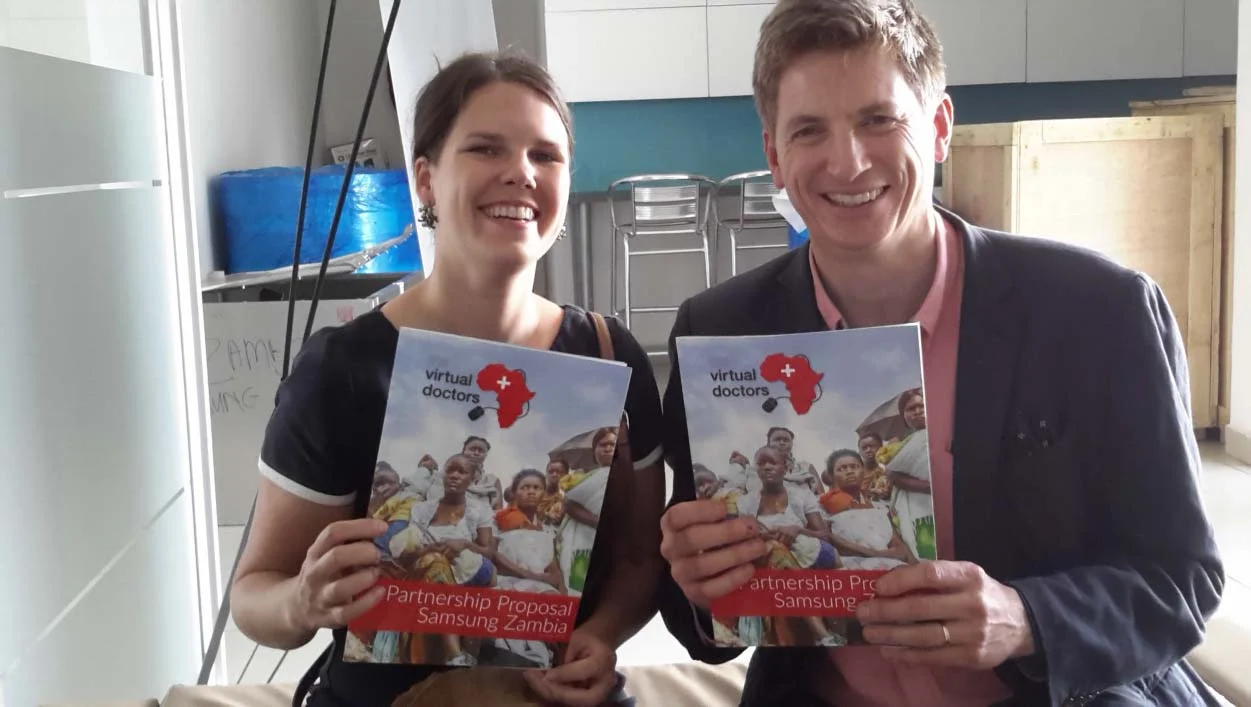 Kate pictured in the photo with our Executive Director Huw Jones.