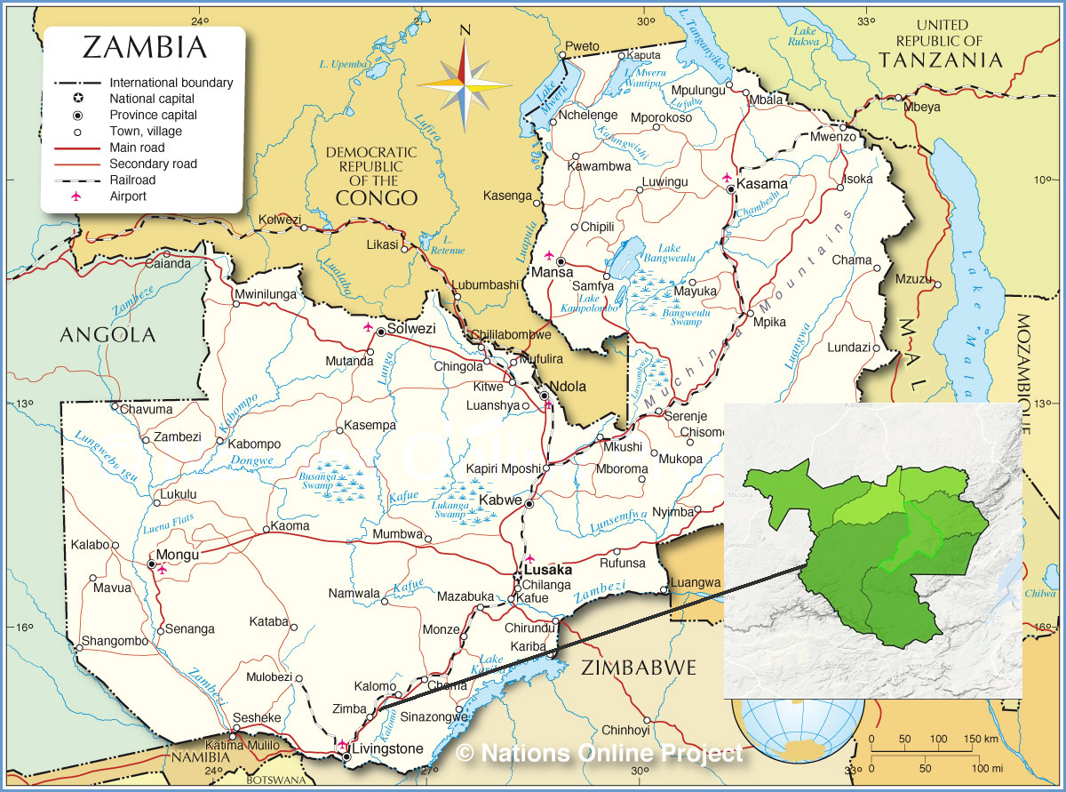 Zimba with Simwatachela highlighted in bright green