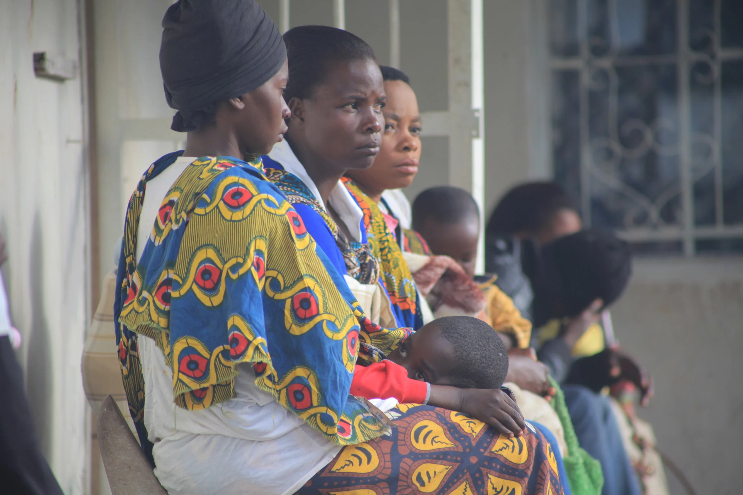 Waiting in line at the Under 5s clinic
