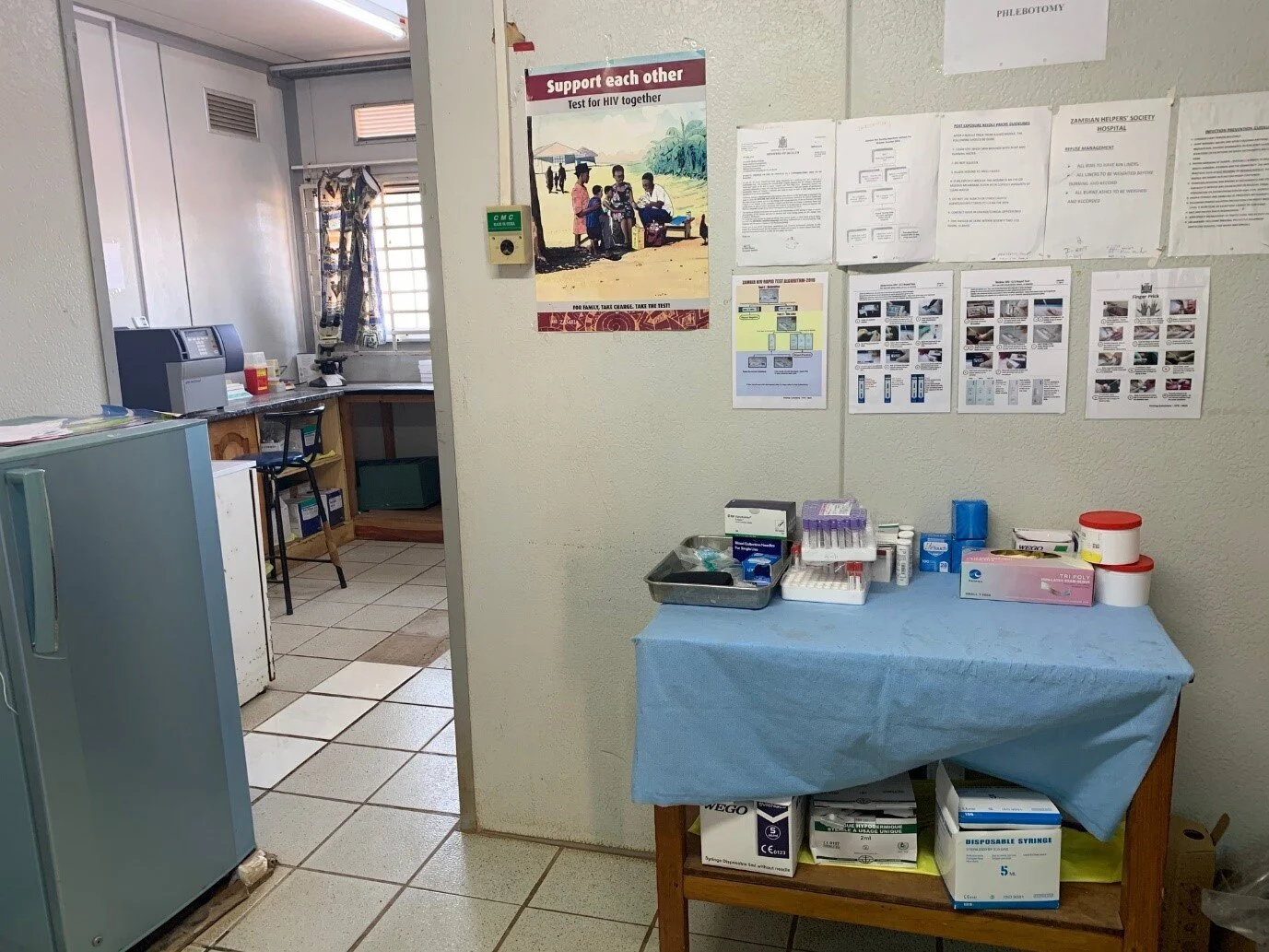 Zambia Helpers Society Hospital: the lab
