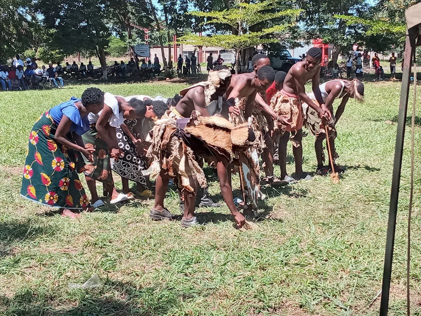 Traditional dancers performing during the Labour Day celebrations
