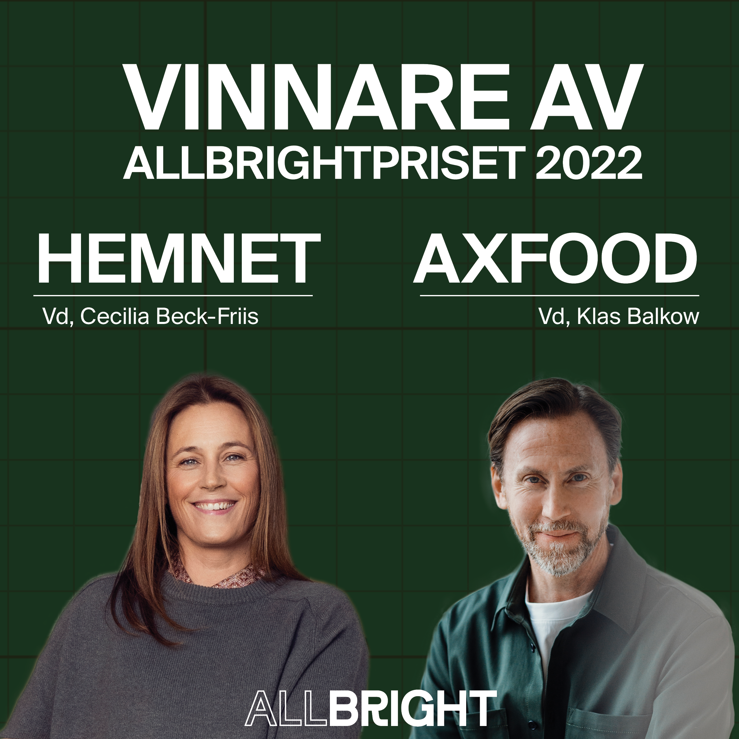 Axfood och Hemnet vinnare av Allbrightpriset 2022
