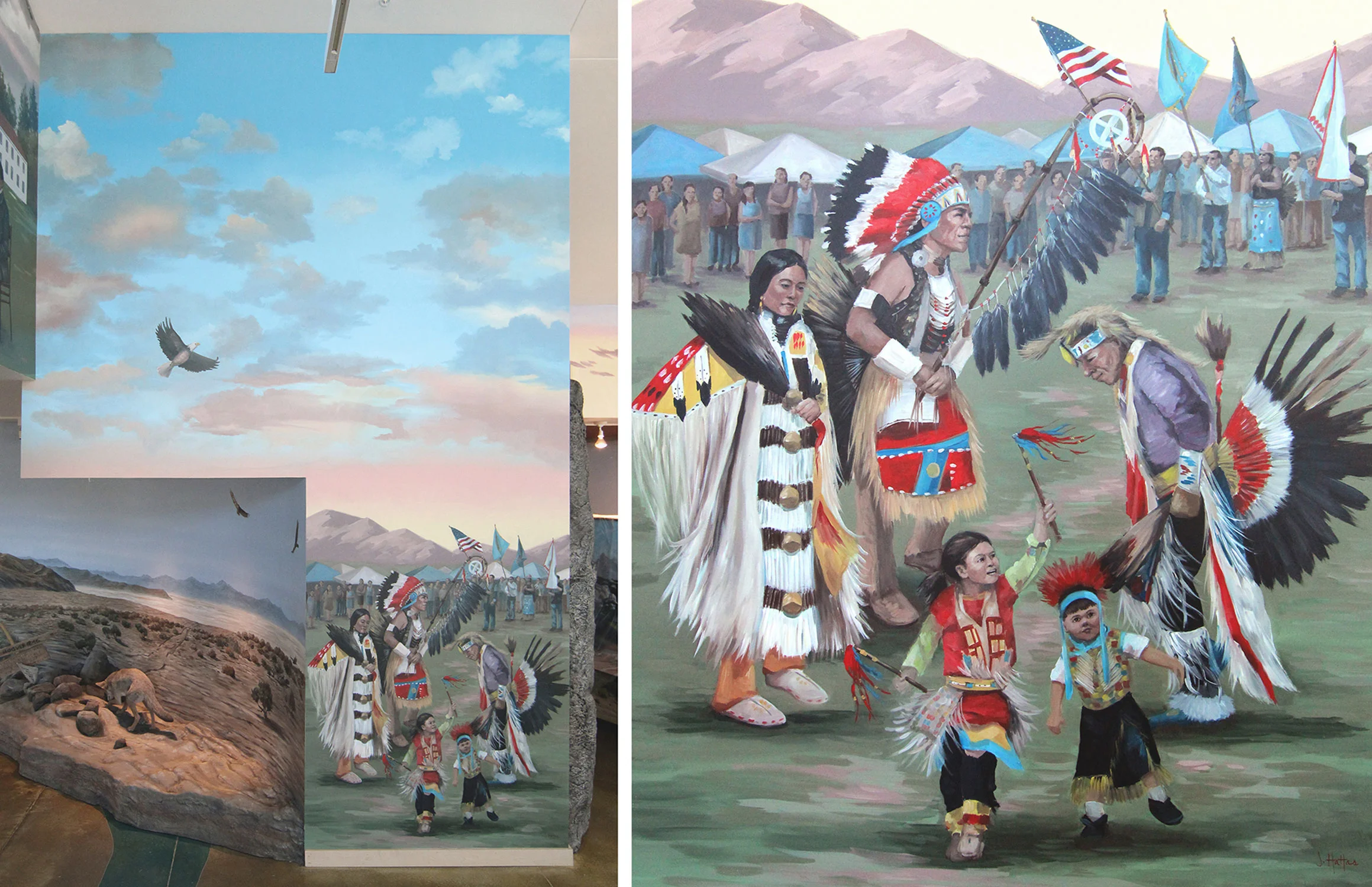 Mural 5: "Modern-day Pow-wow"