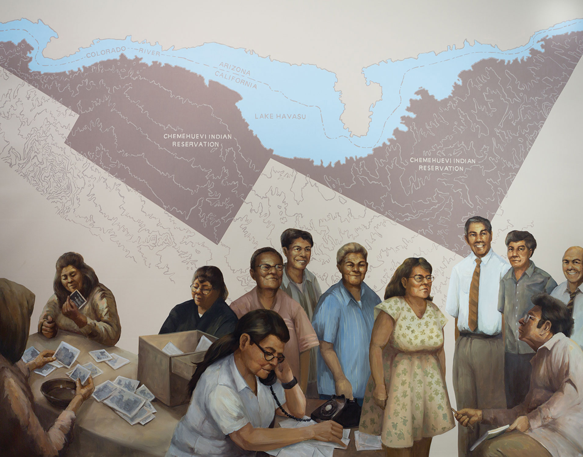Mural 3: “Reestablishment of the Chemehuevi Reservation”