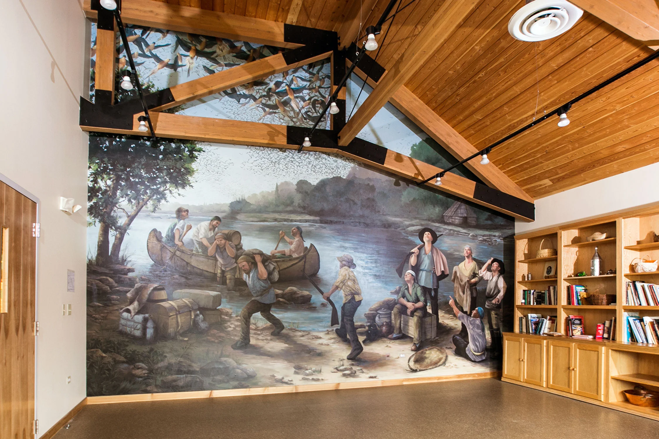 Isle a la Cache Museum, "Passenger Pigeons over Voyageurs"