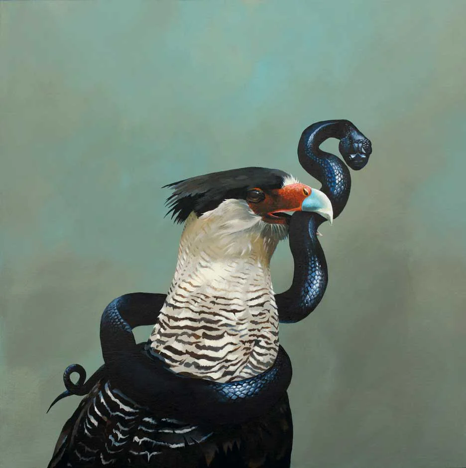 “Coup De Grace As A Philosophy Of Life” acrylic on wood panel