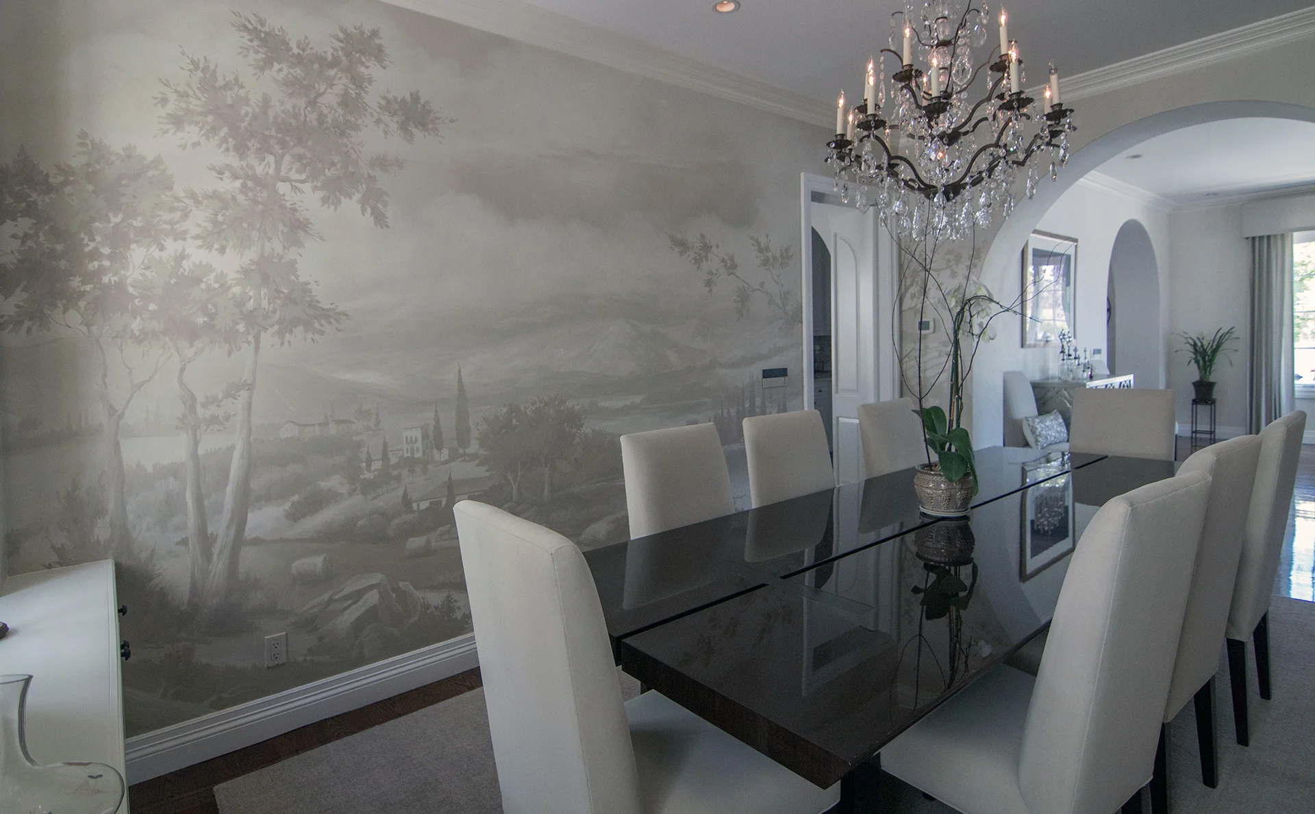 Dining Room, Grisailles Italian Landscape