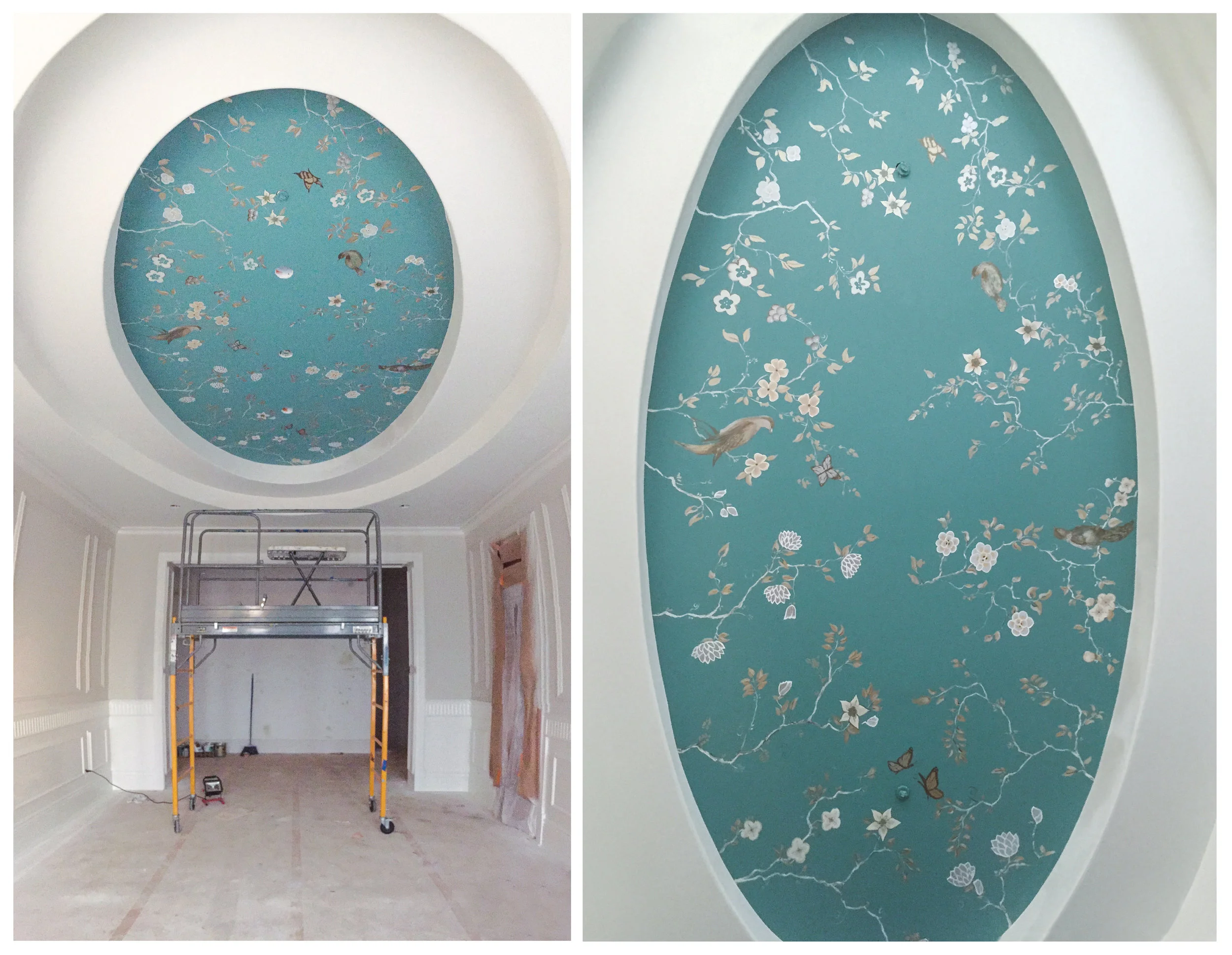 Chinoiserie Ceiling, Dining Room, Arcadia, CA