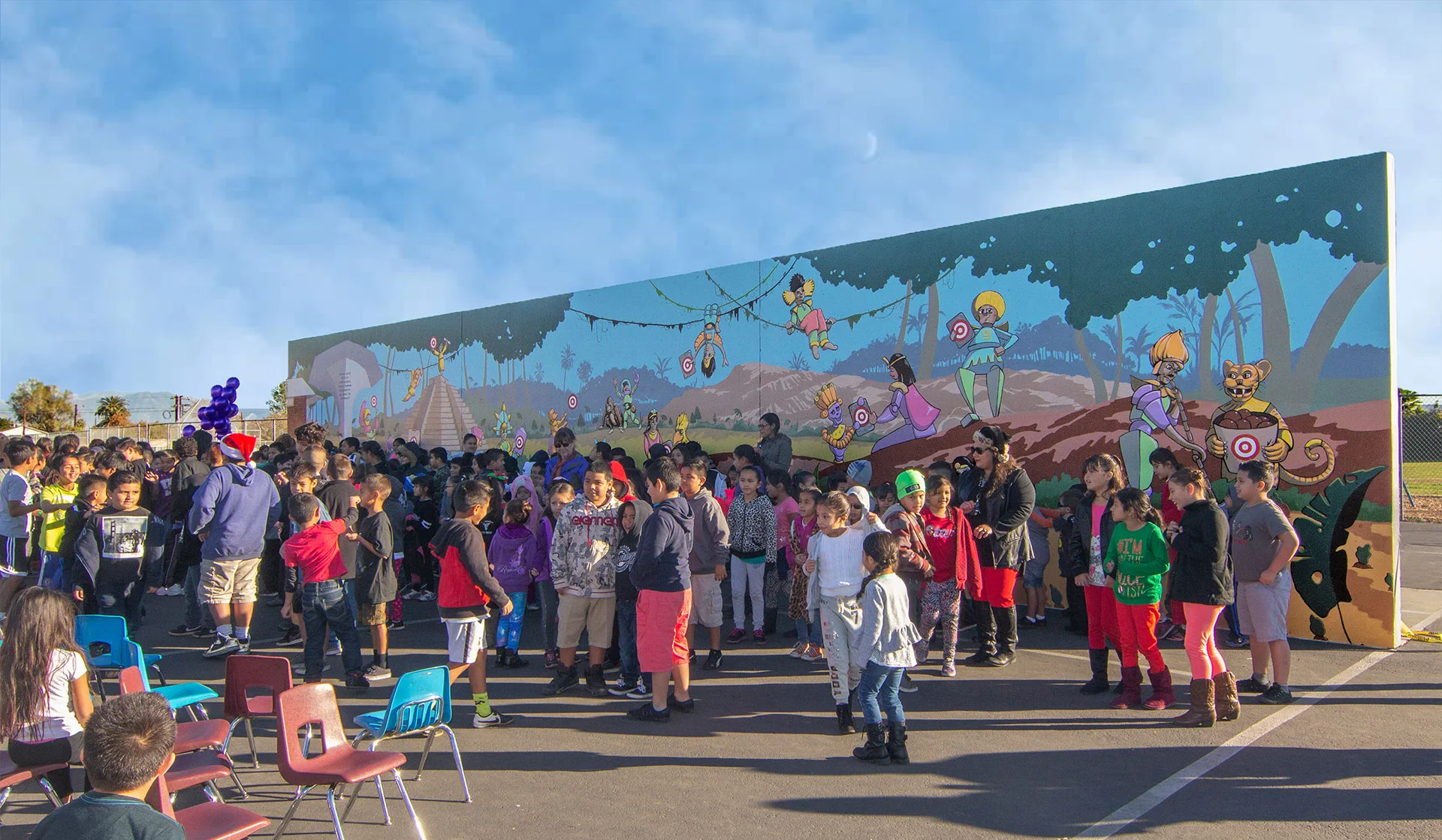 Aeolian Elementary School Handball Court, Aztec Game