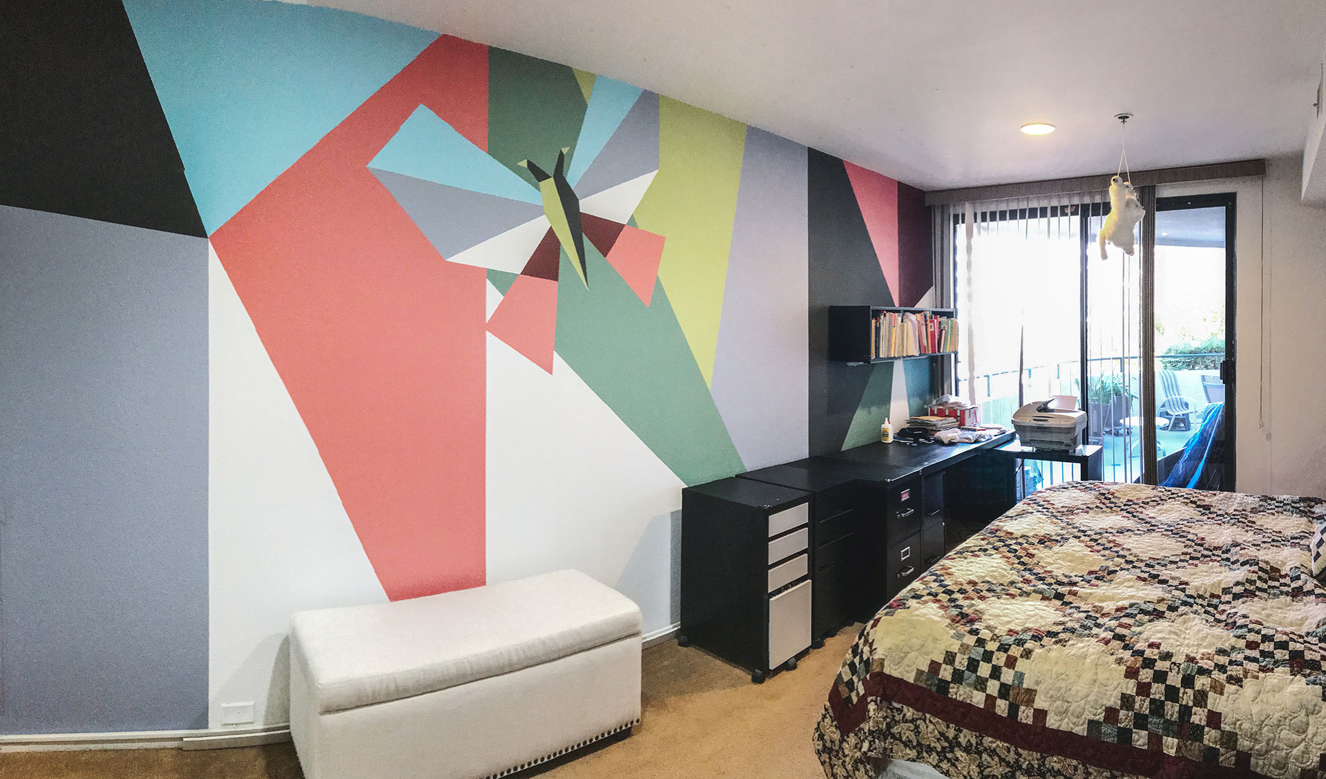  Modern Geometric Bedroom, Santa Monica, CA 