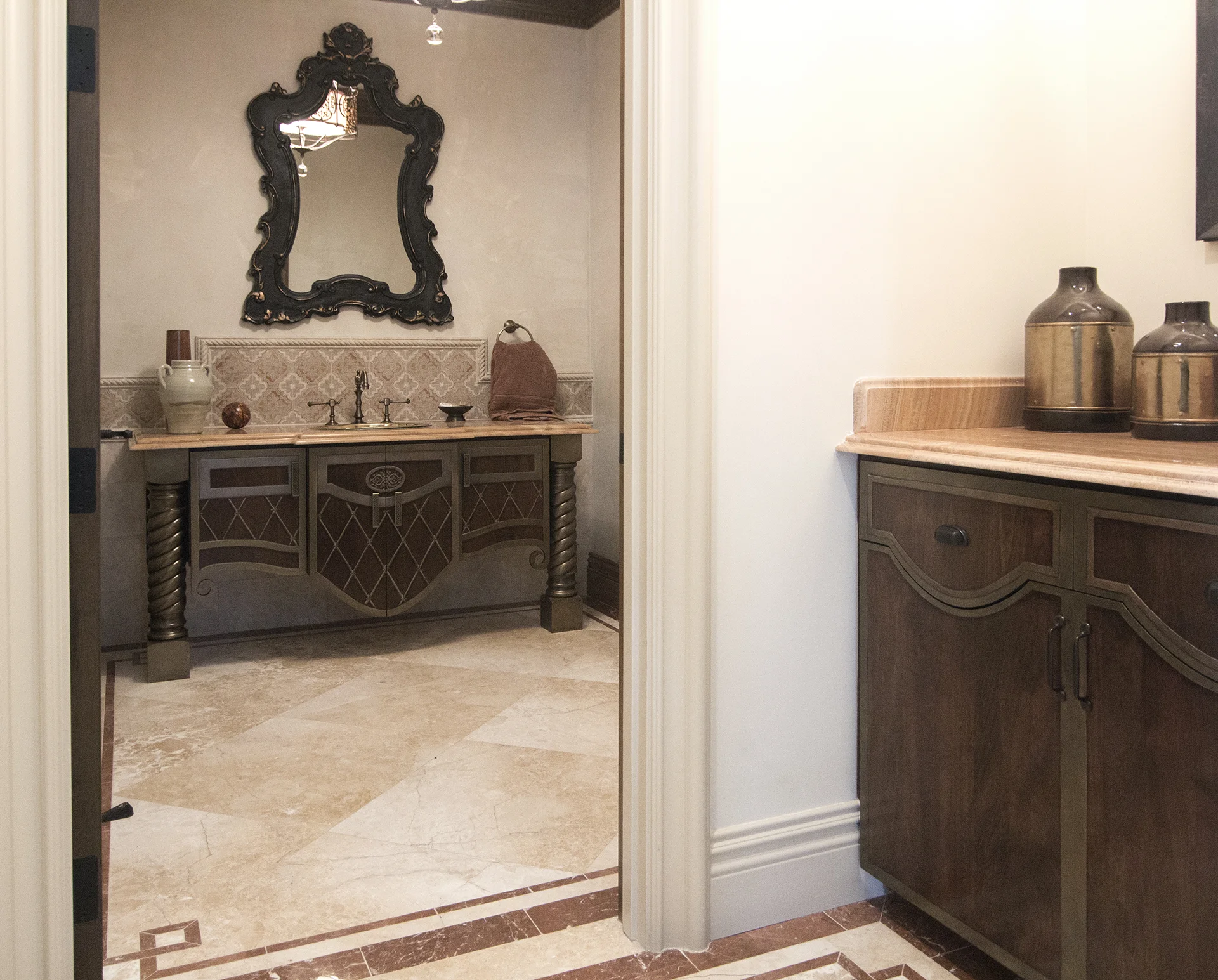 Walnut Powder Room
