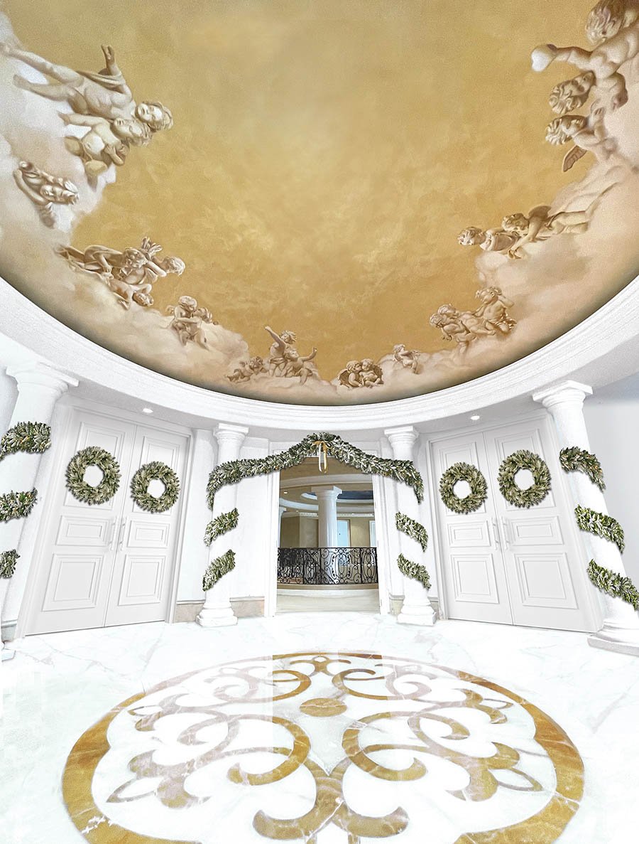 Ceiling Mural with Cherubs | Private Residence