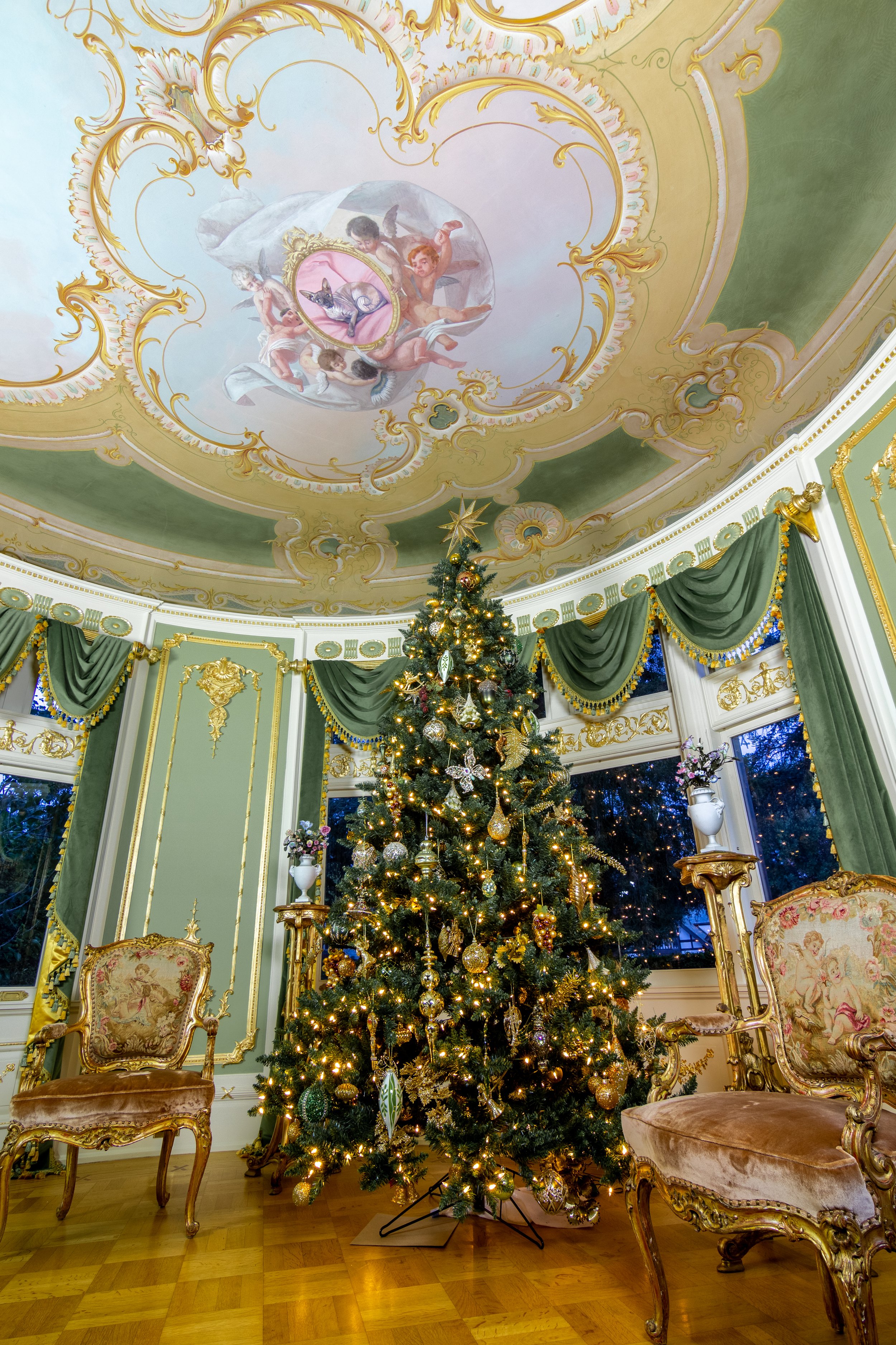 Ballroom Ceiling Mural Restoration | Collaboration with Kat Von D | Los Angeles, CA