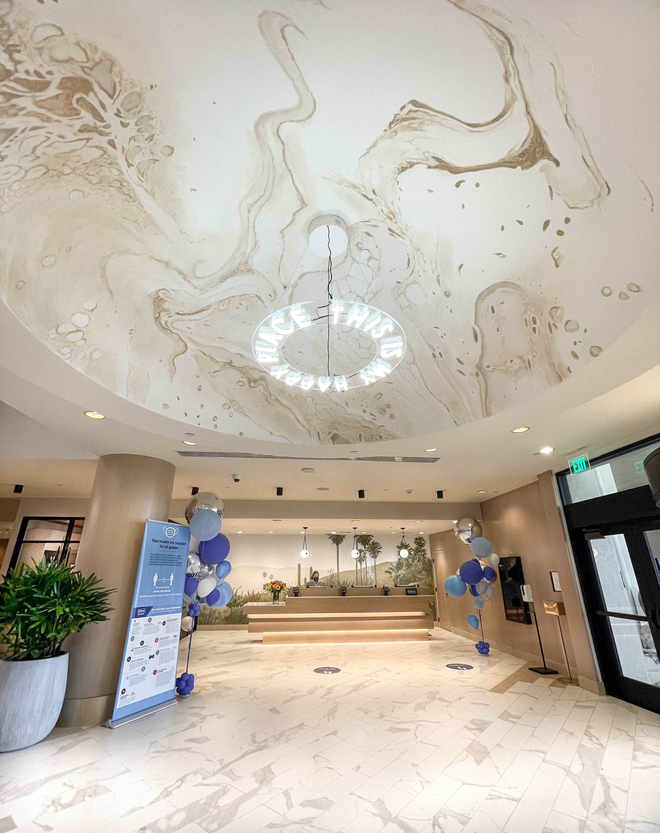 Beach-inspired Ceiling | Hilton Hotel | Santa Monica, CA