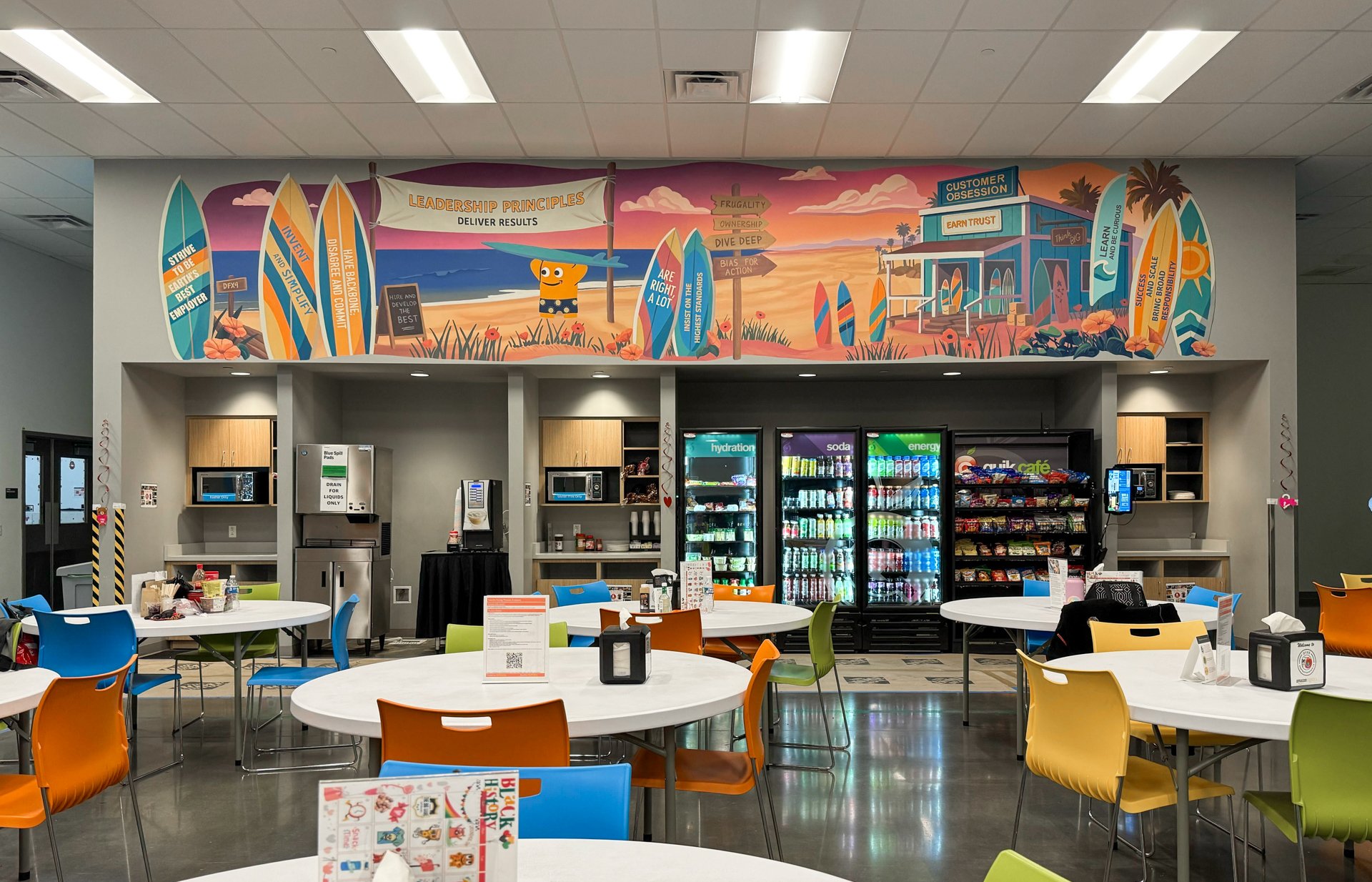 Amazon Break Room Mural | Huntington Beach, CA