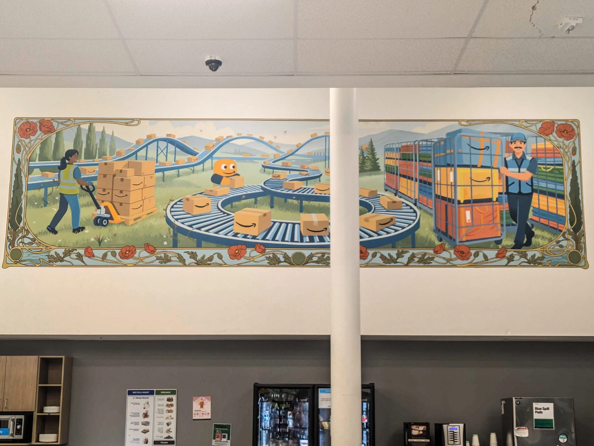 Amazon Break Room Mural | Cypress, CA