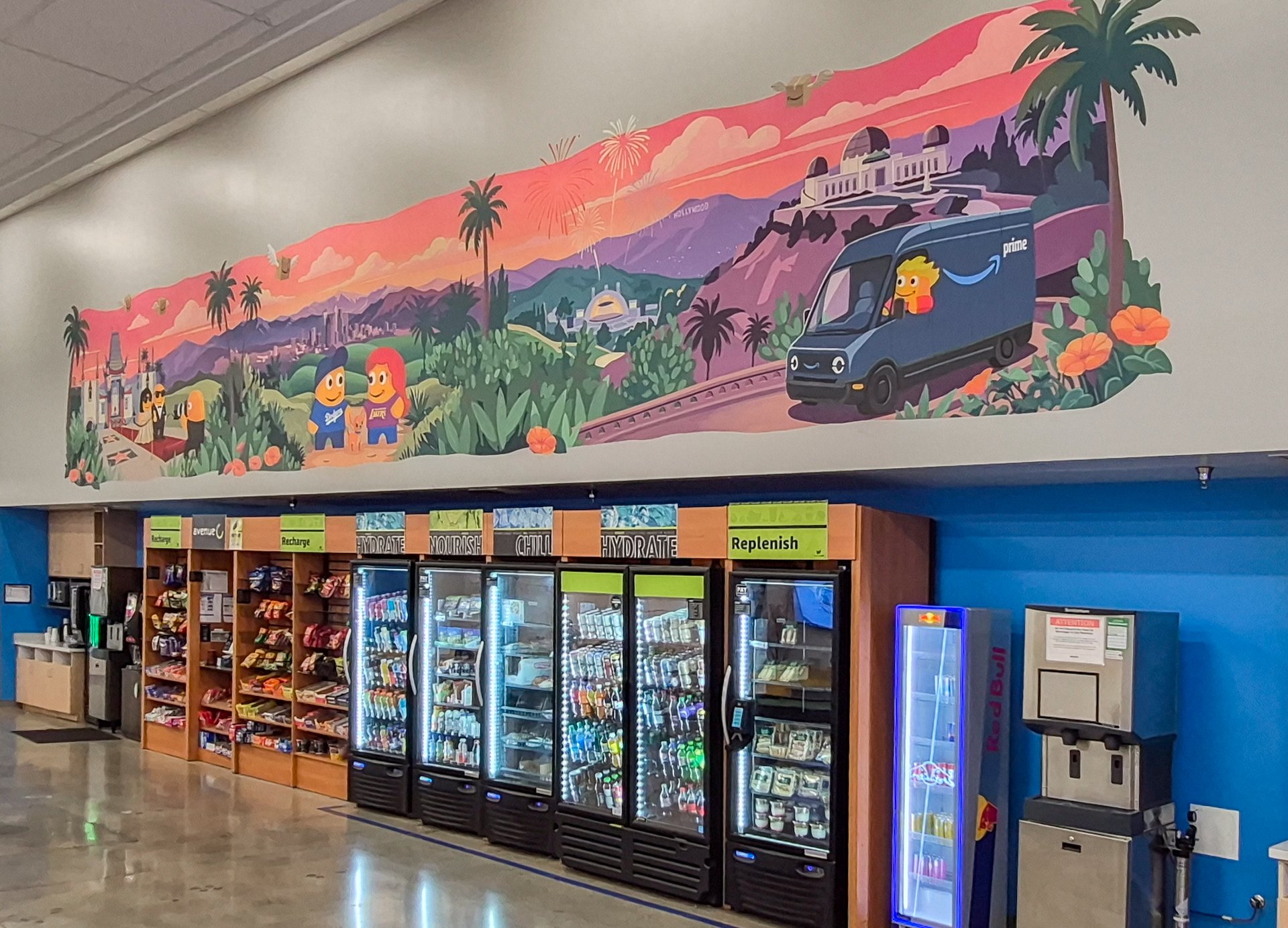 Amazon Break Room Mural | Hollywood, CA