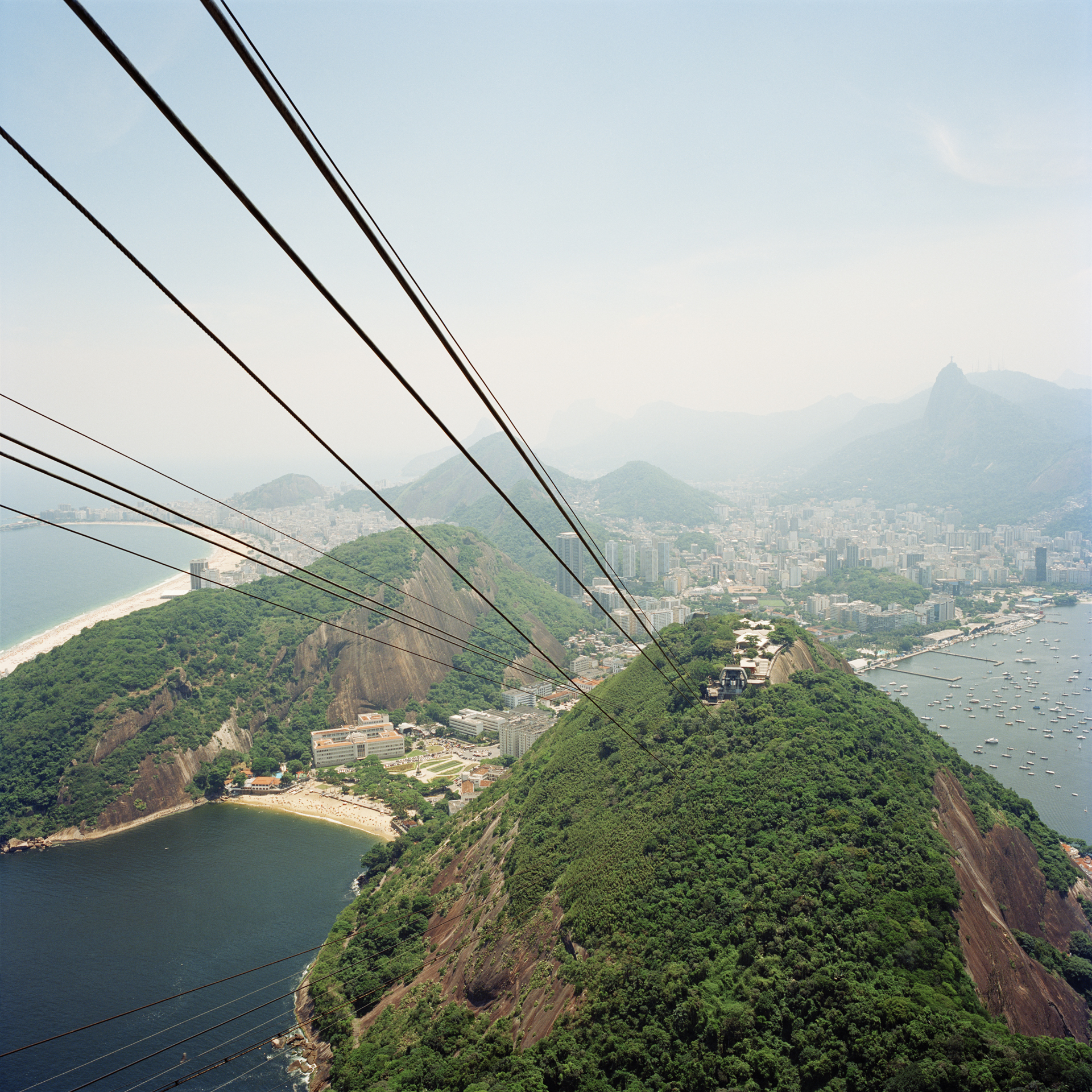 View from the top level of the Sugar Loaf Cable Car Station.