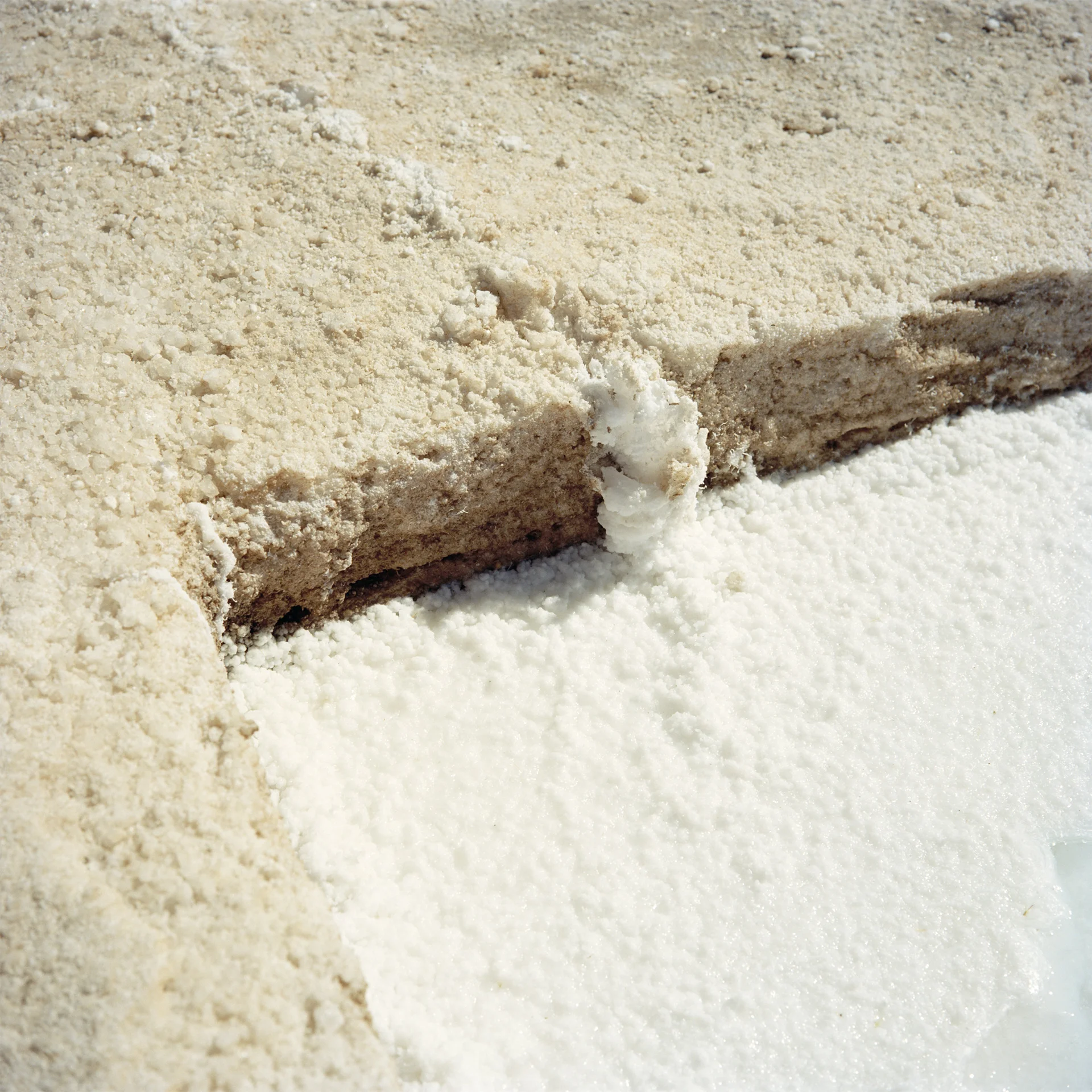 Jujuy Province. Salinas Grande is the biggest salt flat in Argentina, 60 kms in length and covering an area roughly 5200km2, at an altitude of 3350 meters. Salt is harvested from square pools dug into the crystalline salt plain.