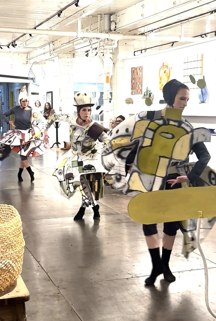 Video still from performance Unexpected Narratives, 2024.  Performed at Alma Gallery.