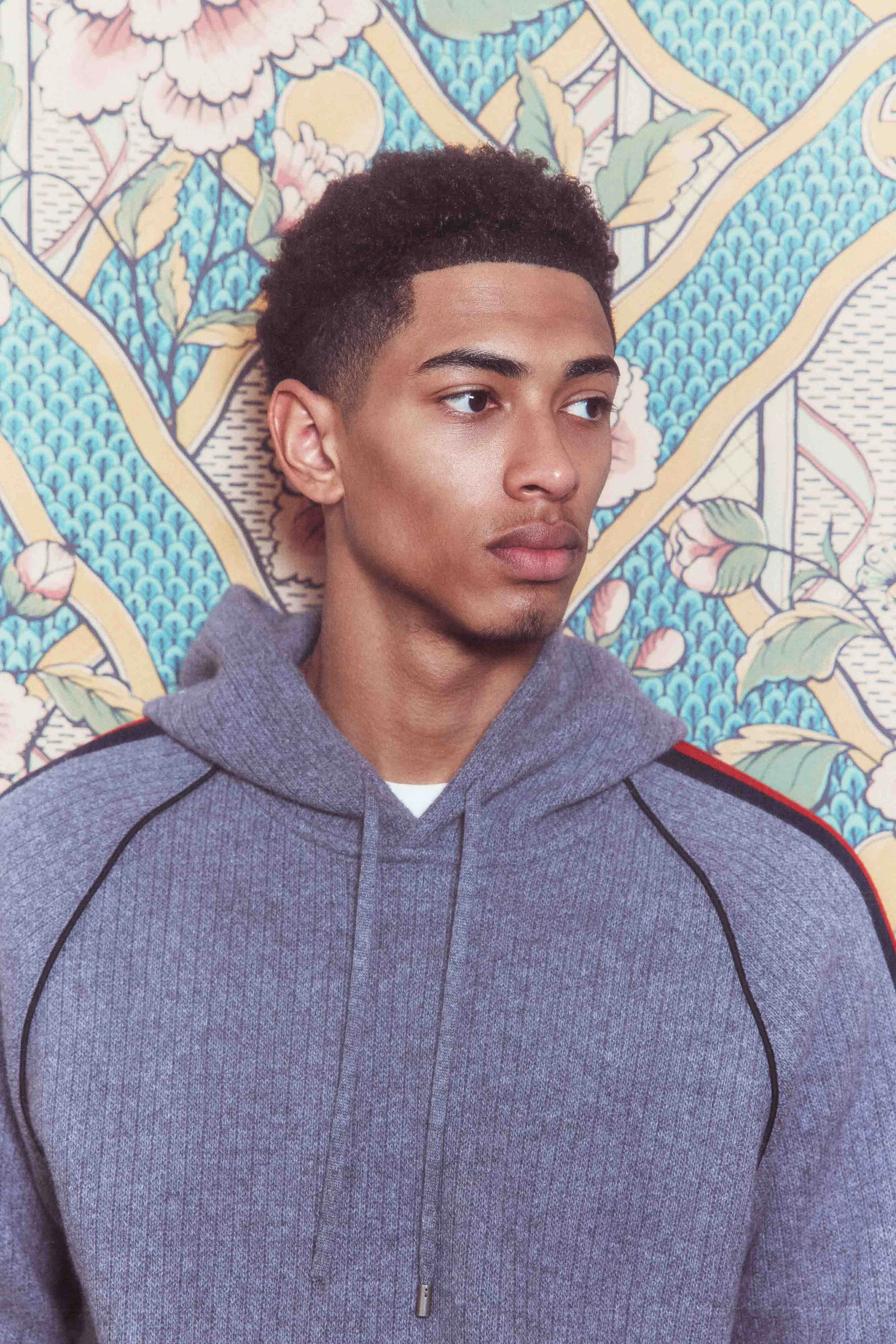 A portrait of Jude Bellingham at the Savoy Hotel, London.