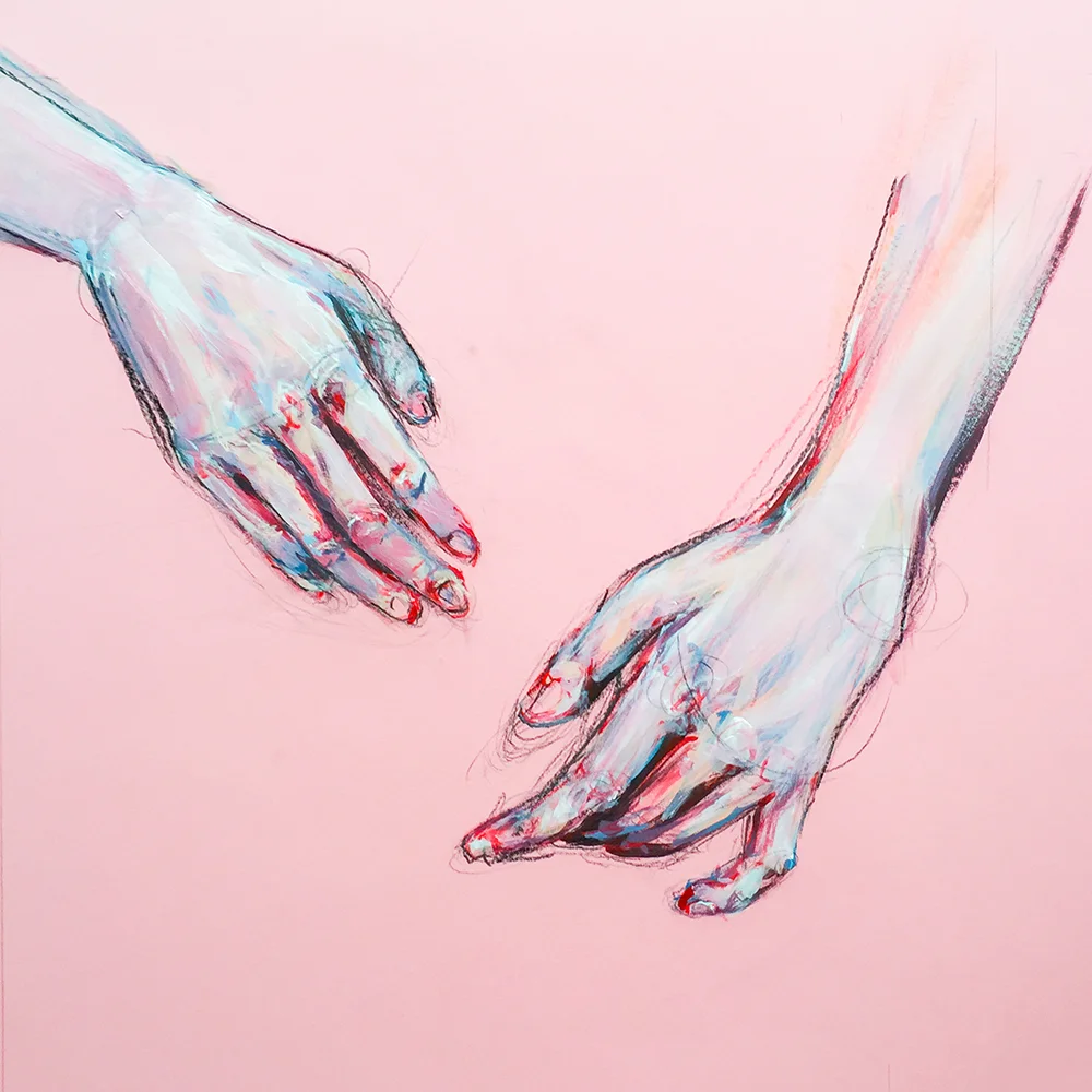 Hand Study on Pink ll 