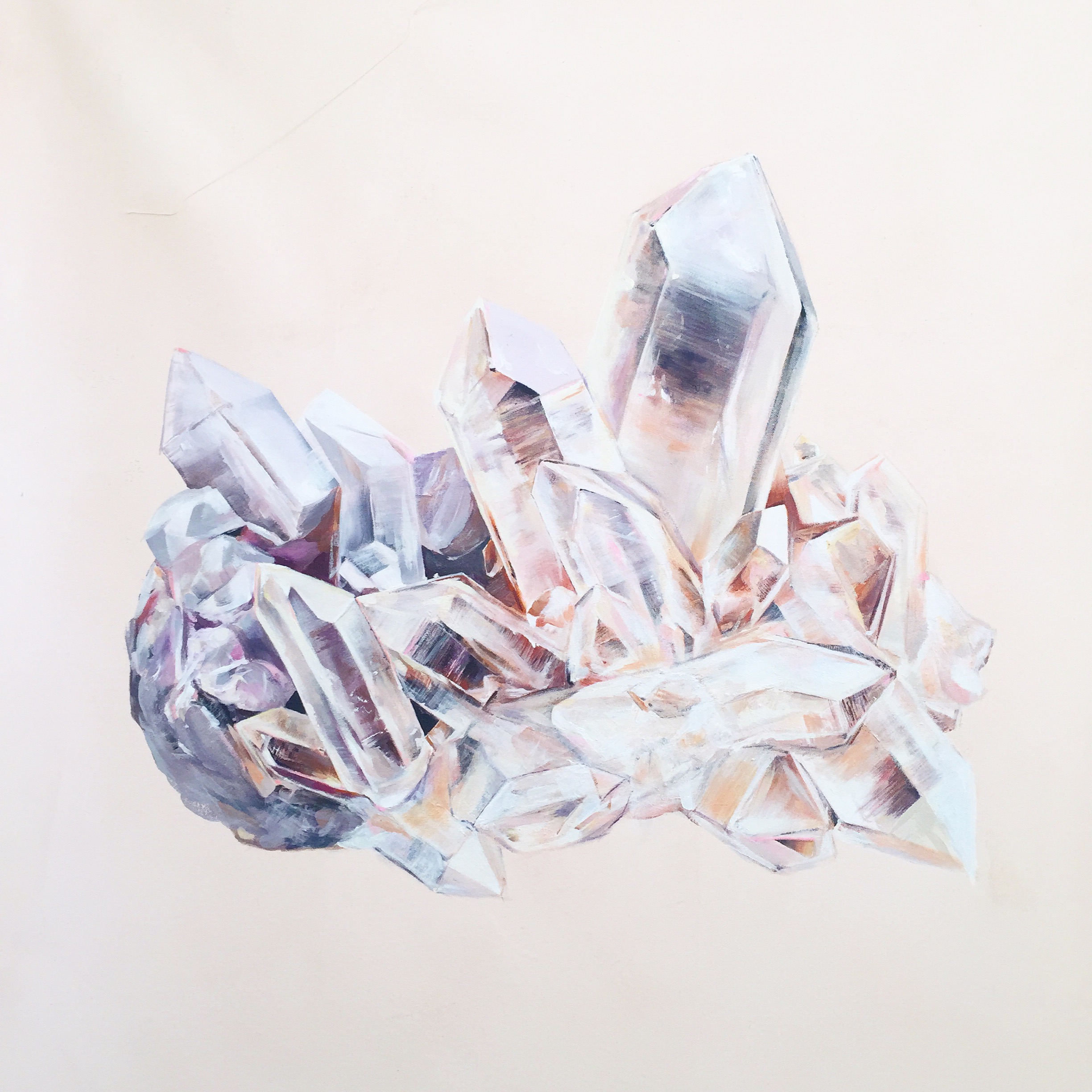 Pink Himalayan Quartz Cluster