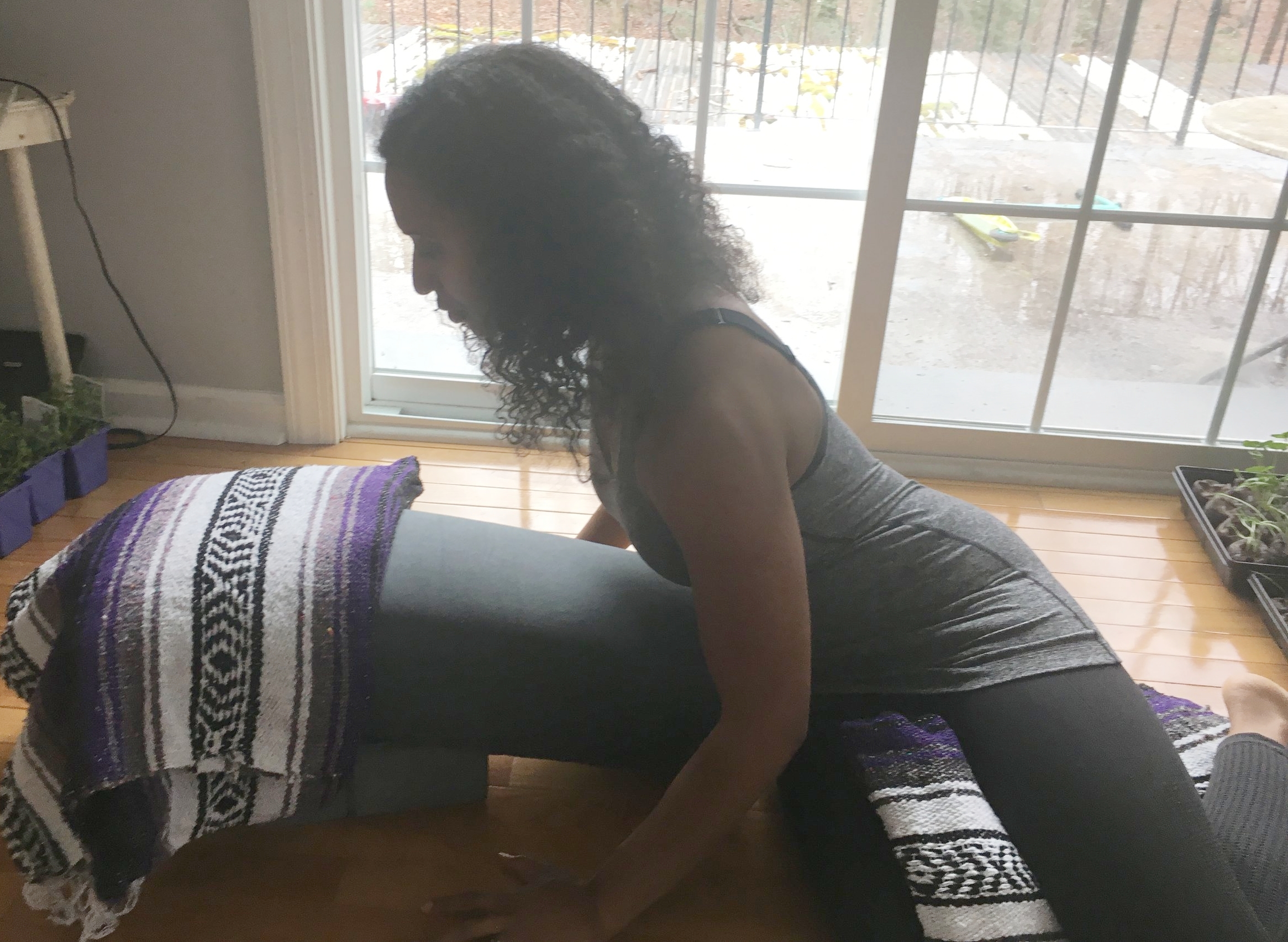 HUMP DAY STRESS BUSTER YOGA POSE- SUPPORTED SPINAL TWIST