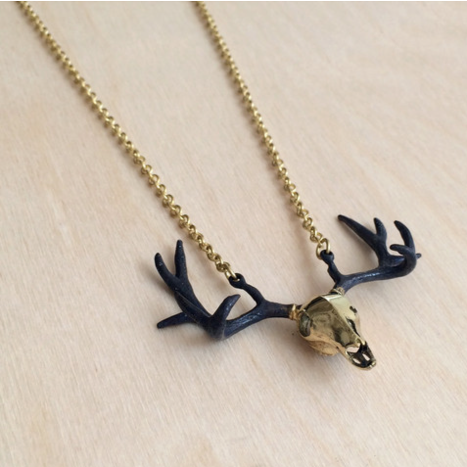 Antler Brass Necklace 