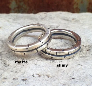 Double Stack Wedding Band - Sterling