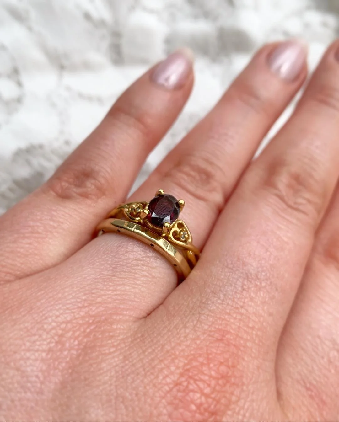 Gold ring w engagement ring.JPG