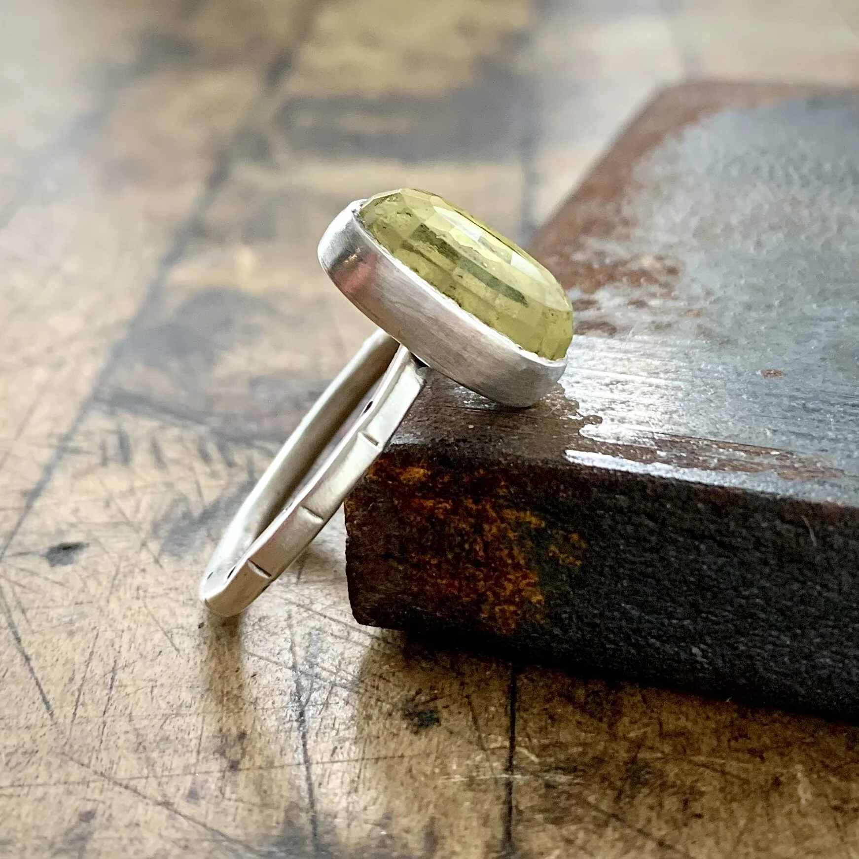 lemon quartz stack ring
