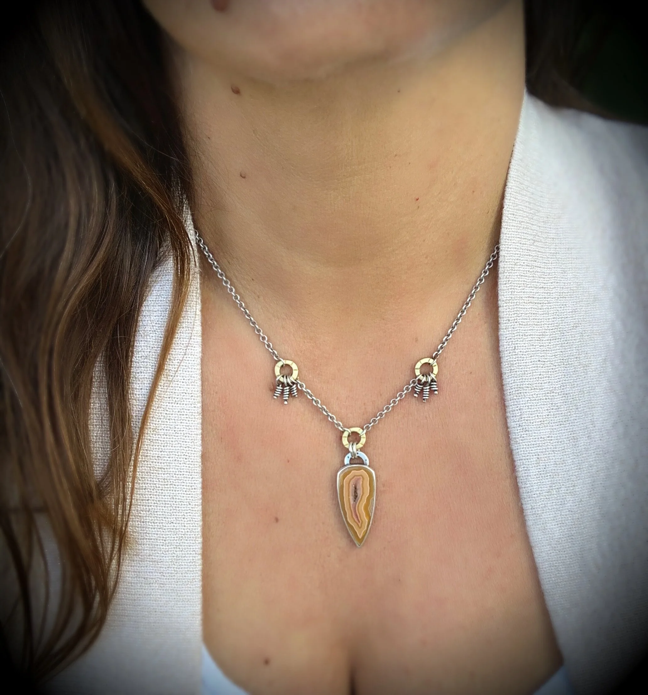 Laguna Agate Cutie Necklace on model