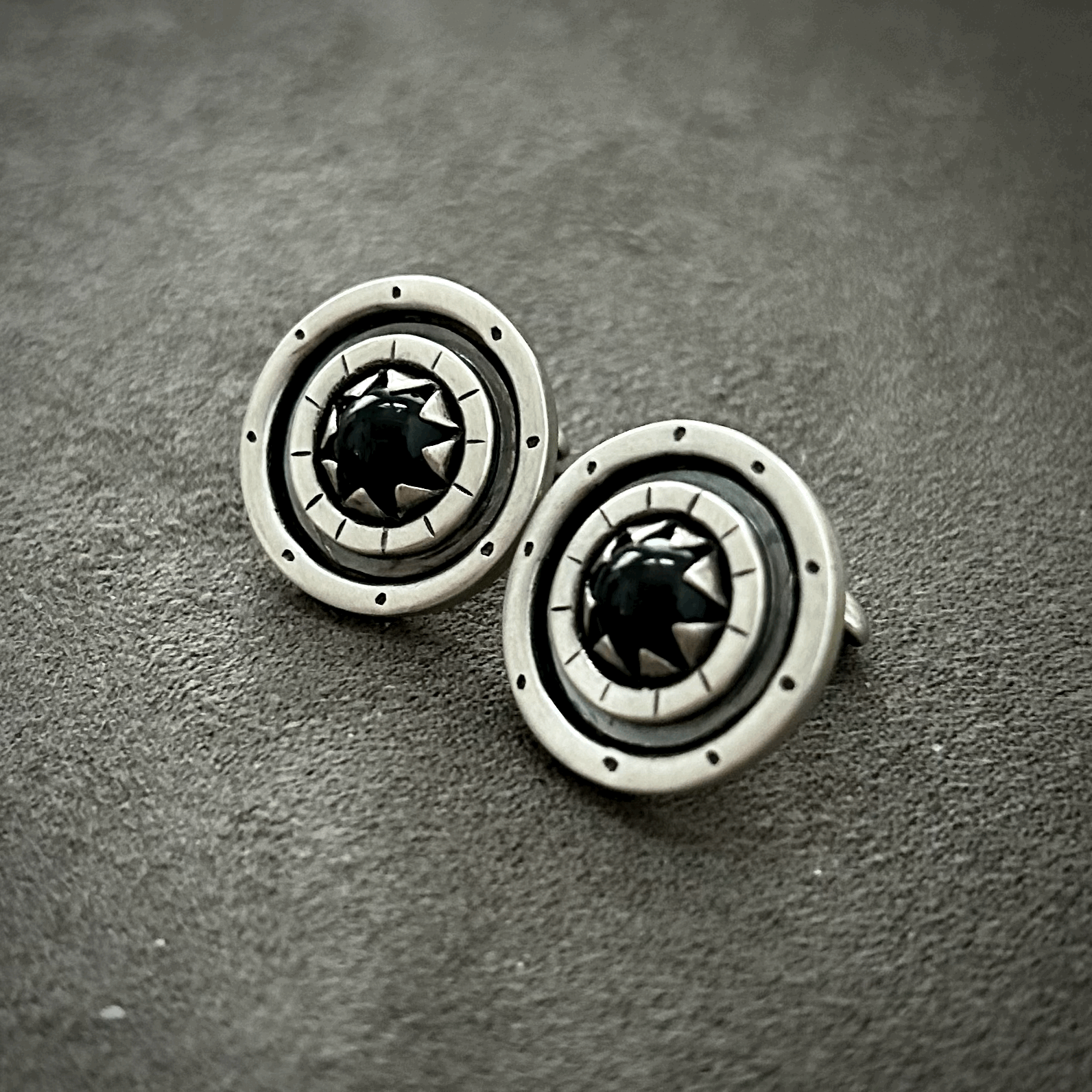 sterling and black onyx cufflinks
