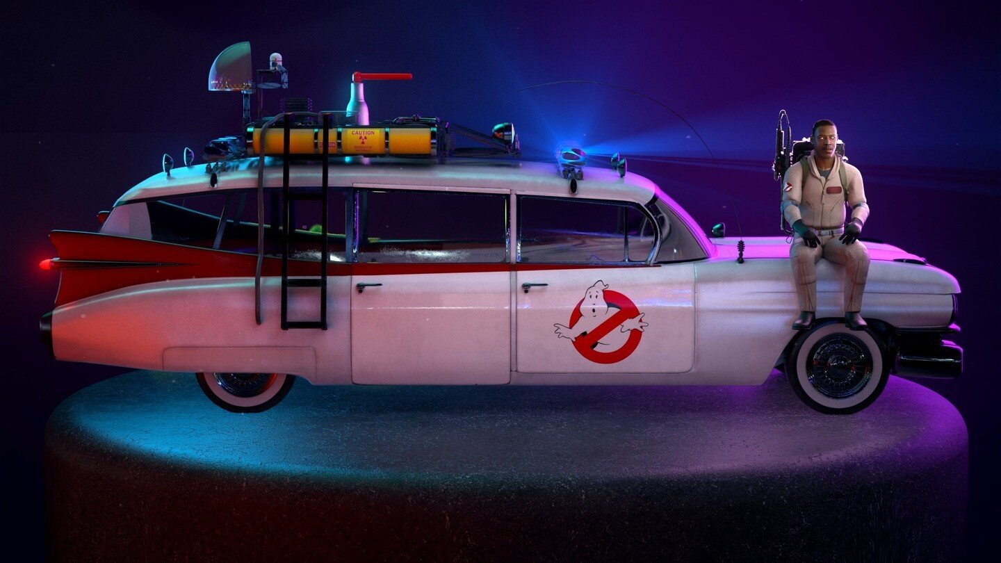 &quot;Everybody can relax. I found the car.&quot; Winston Zeddemore. Ecto-1. Slimer. #ghostbusters #winstonzeddemore #ecto1 #ecto1ghostbusters #c4d #redshift #cinema4d #slimer #characteranimation #ghostbusters1984 #erniehudson @ghostbustersnews @prot