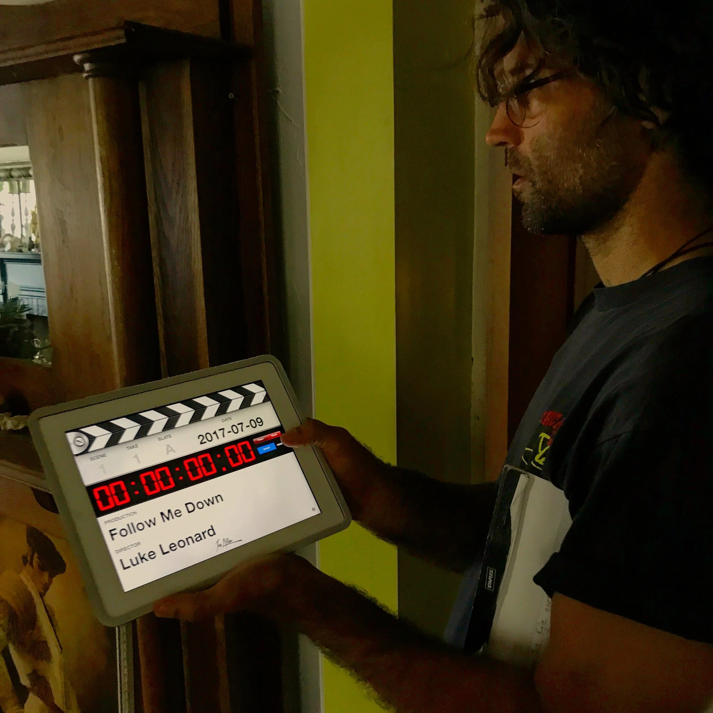  "Follow Me Down” (in post-production), a short film written and directed by Luke Landric Leonard, shot in East Nashville, TN. Allen Clark, Director of Photography. Scott Collins, Producer. Starring Justin Collins and Kim Collins as the leading roles