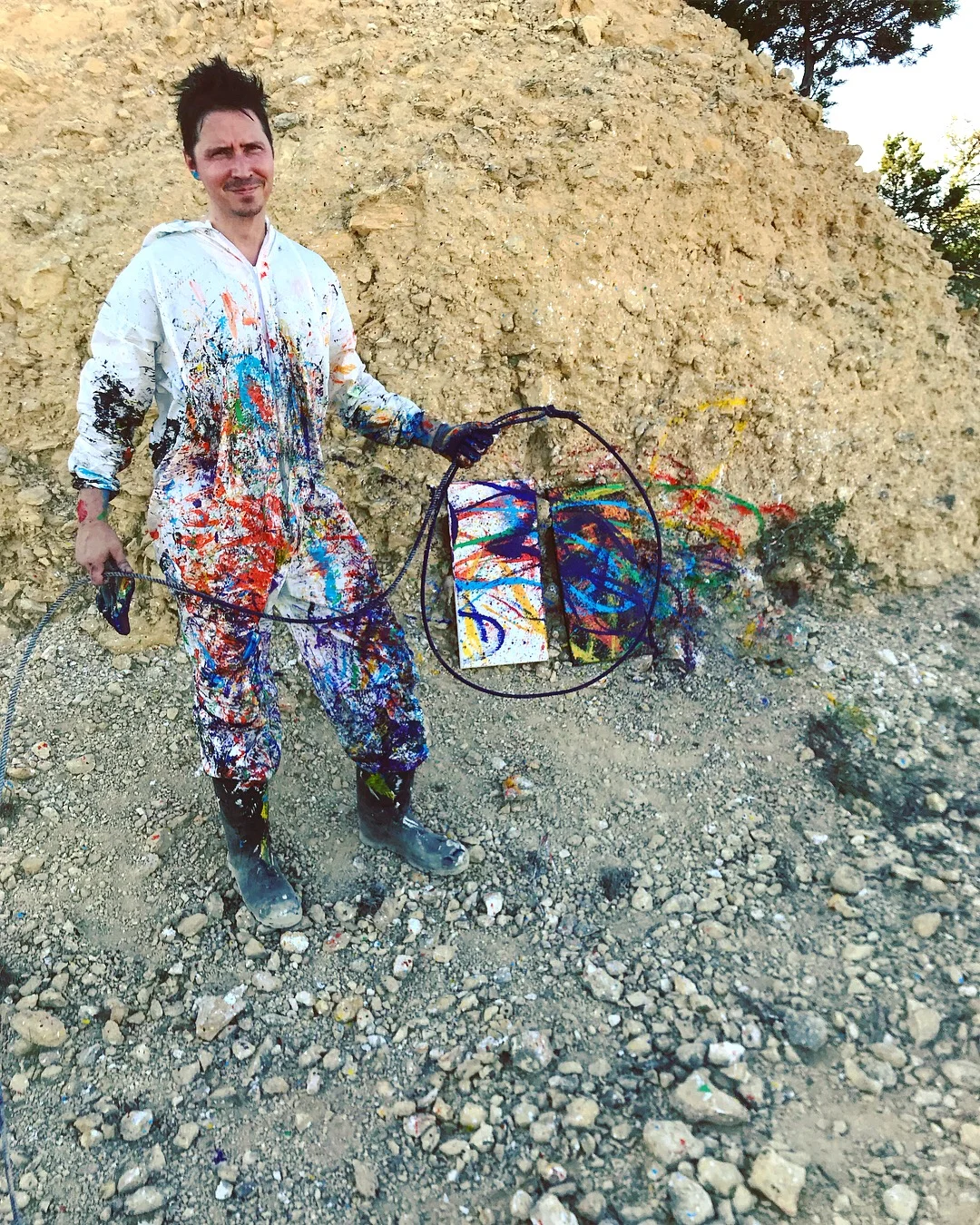 Rope Painting in Rainbow (2018)