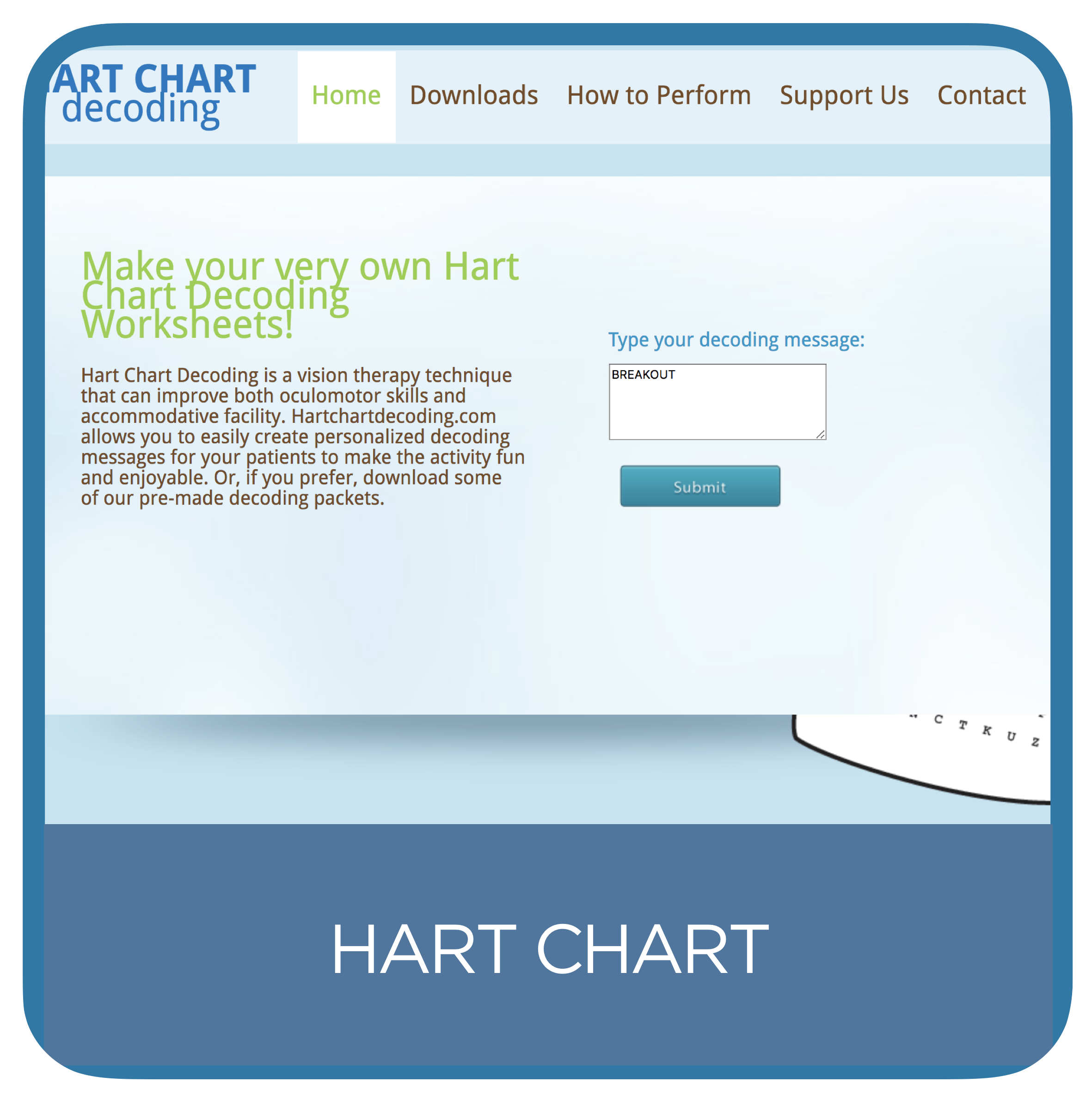 Printable Hart Chart Vision Therapy