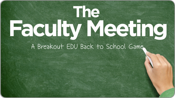 The bad news is that the Superintendent has locked up the end of your meeting agenda. The good news is that they have agreed to release you early if you can break it out of the box.