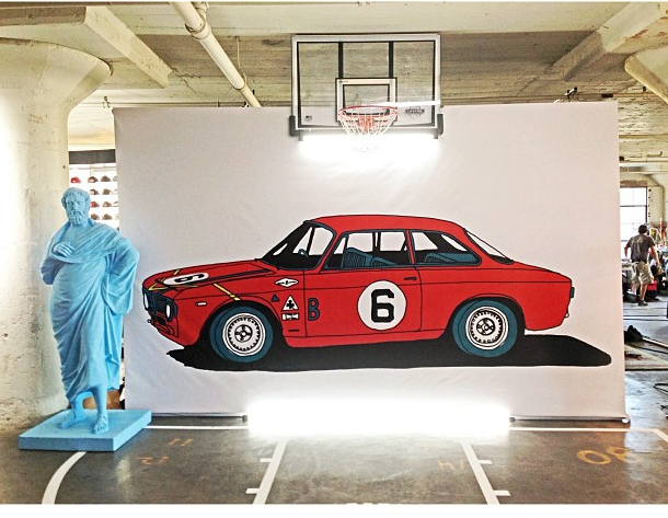 1973 Alfa Romeo GT backdrop for a New Era TV spot.