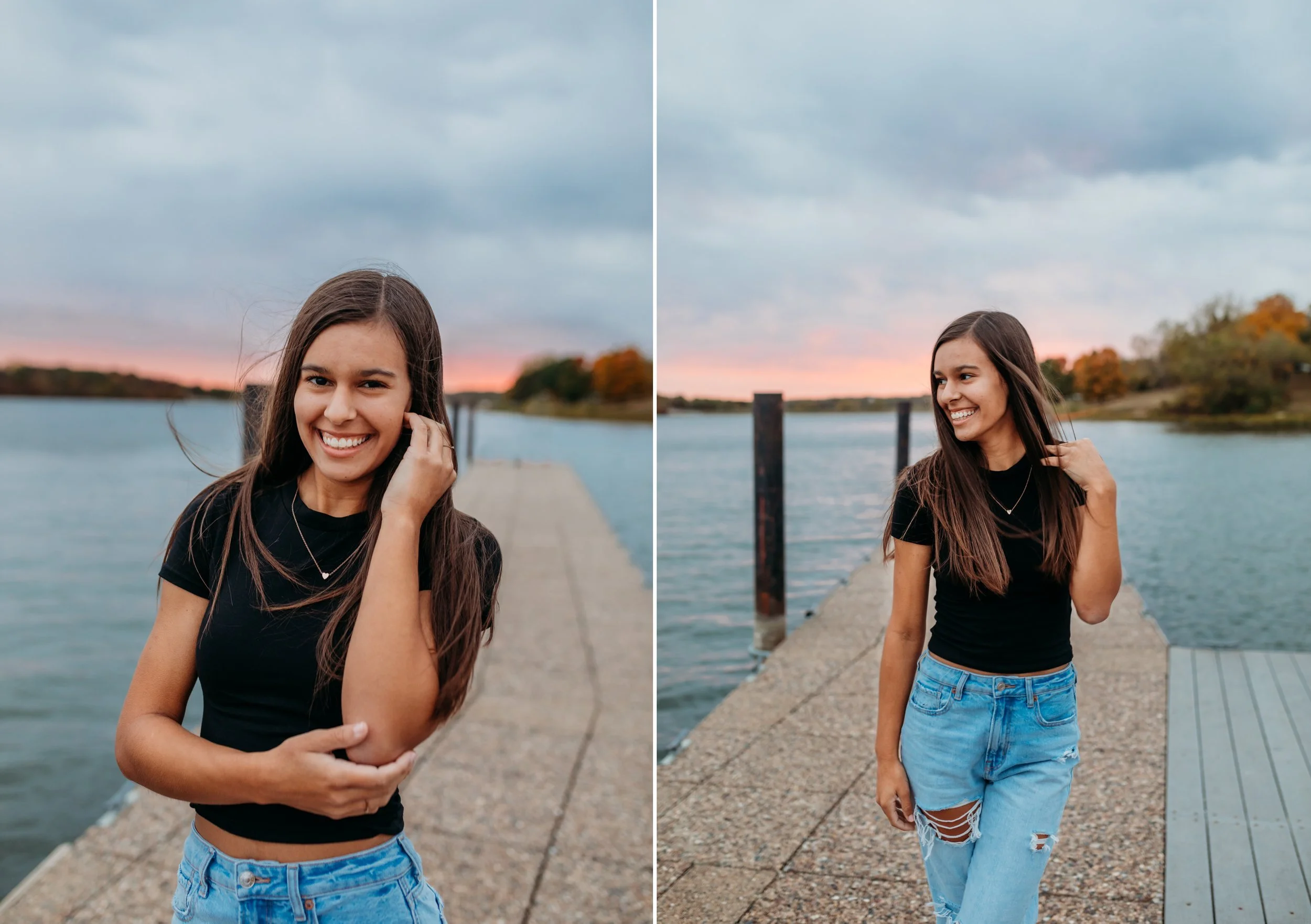 Claire's Fall Senior Session | Shawnee Mission Park Lake