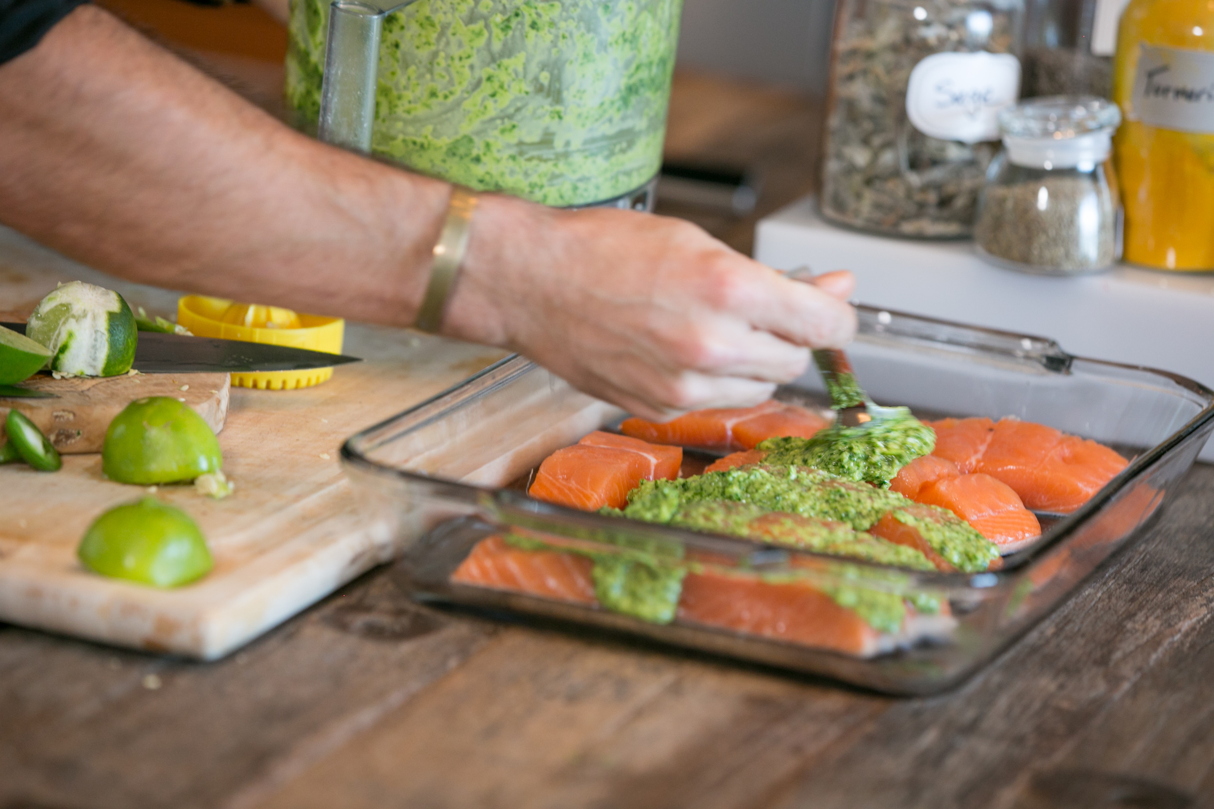 Cilantro Ginger Baked Salmon