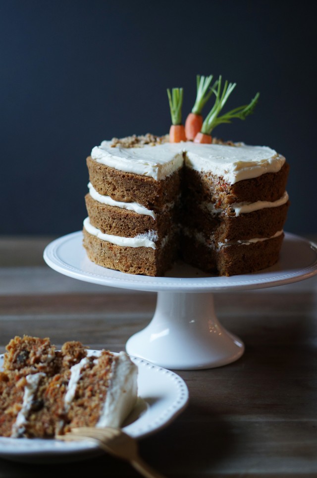 Birthday Spiced Coconut-Walnut-Carrot Cake