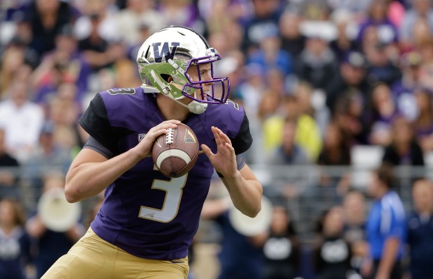JAKE BROWNING WILL LEAD THE HUSKIES AGAINST CAL ON SATURDAY IN SEATTLE. BROWNING, A TRUE FRESHMAN, WAS KNOWN AS ONE OF THE BEST QUARTERBACKS IN CALIFORNIA HISTORY AT FOLSOM HIGH SCHOOL OUTSIDE OF SACRAMENTO. (PHOTO BY TED S. WARREN)