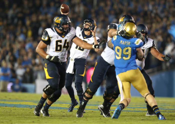 Jared Goff fell 37-10 to the Bruins during his freshman trip to the Rose Bowl in 2013. (photo by Stephen Dunn)