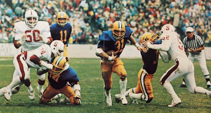 J Torchio (#11) beat John Elway in the 1980 Big Game. John Tuggle (#31) was the subject of ESPN's 30for30 "The Irrelevant Giant." (photo courtesy of Steve Oldenbourg)