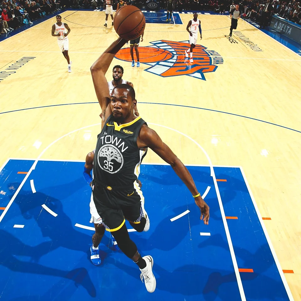 KD flying high in MSG (photo by NBA.com)