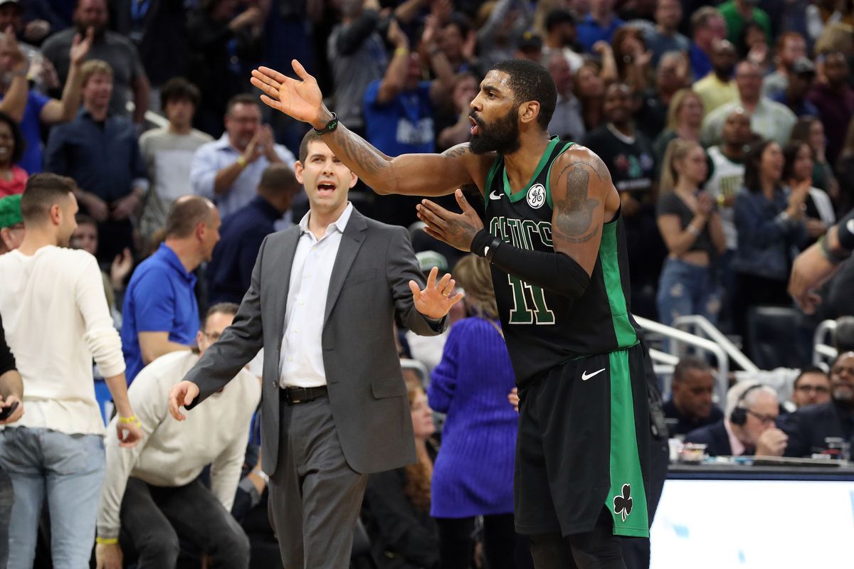 Kyrie Irving, mocked and maligned for his eccentric interests and opinions on non-basketball topics, took the majority of the blame for the Celtics disappointing season for his poor leadership, while the head coach received nearly no criticism from the national media. (photo by Kim Klement-USA TODAY)