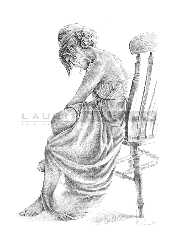   Precious Moment    16" x 22" Pencil AVAILABLE FOR LICENSING  2018 Second Place- Juried Creative Women Today Show-Creative Space, Avon Oh 