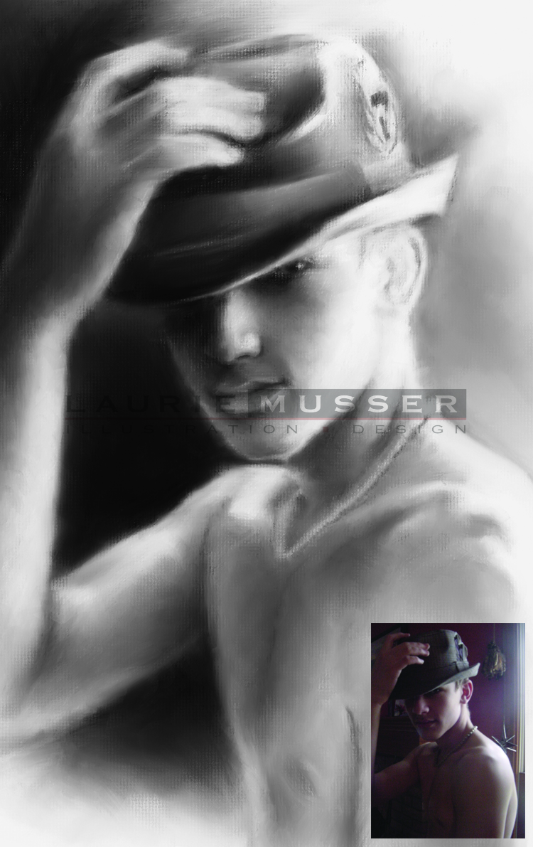 Mr Cool 8.5 x 13.5 " Charcoal AVAILABLE FOR LICENSING